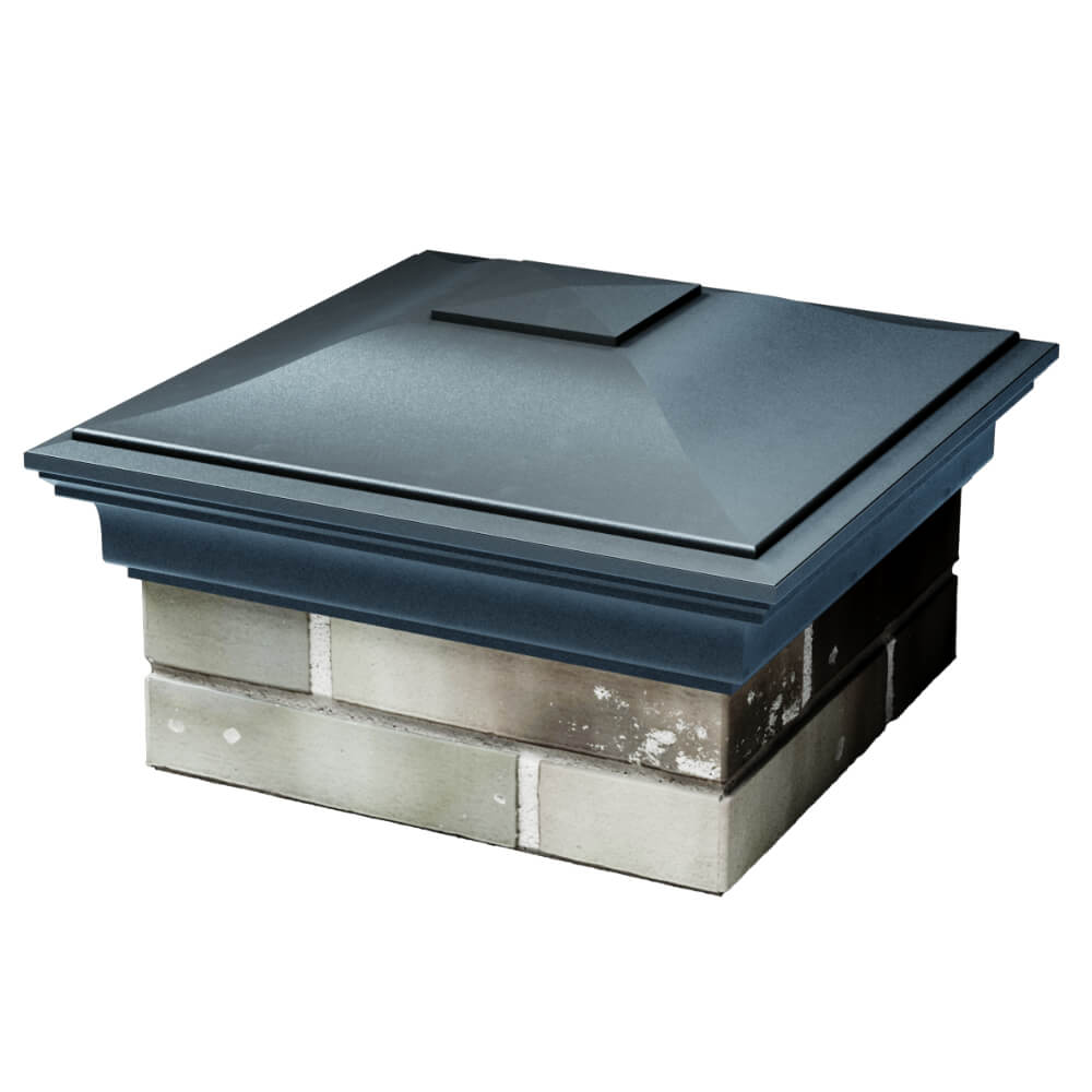 Колпак Zking Монблан Серый на столб 1.5х1.5 кирпича (385х385мм) в Магнитогорске фото