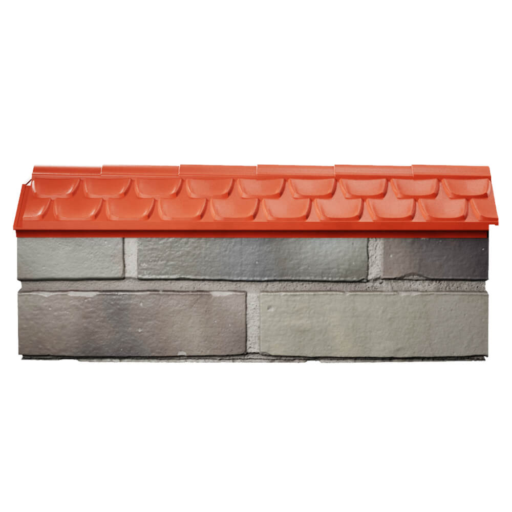 Парапет Zking Эльбрус Красный с посадкой на 0.5 кирпича (130мм) в Магнитогорске фото