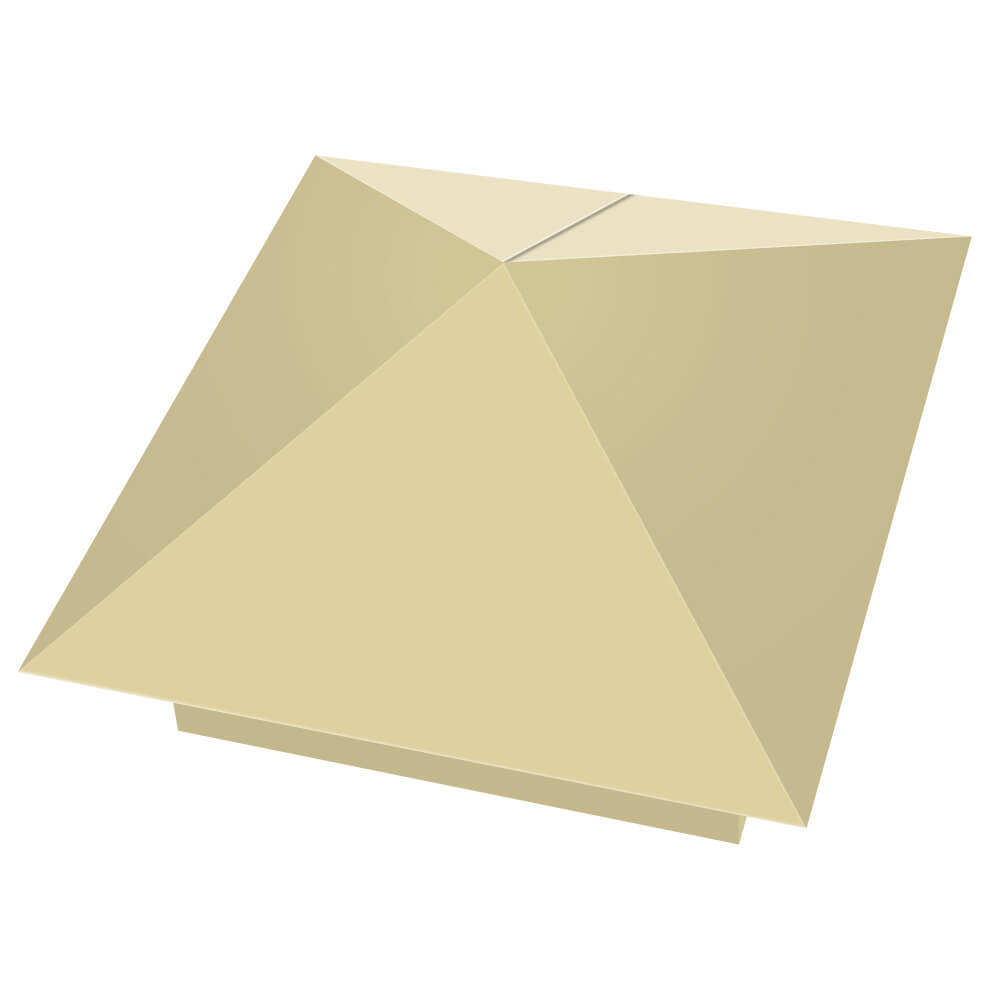 Колпак металлический 400х400мм RAL1014 Бежевый заборный Магнитогорск фото