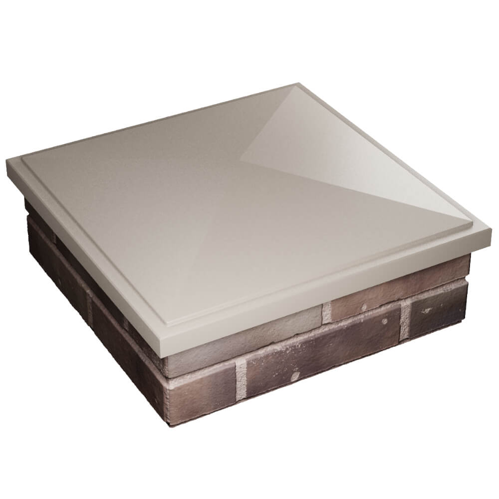 Колпак Zking БонаМоно Бежевый на столб 2х2 кирпича (515х515, 530х530мм) в Магнитогорске фото