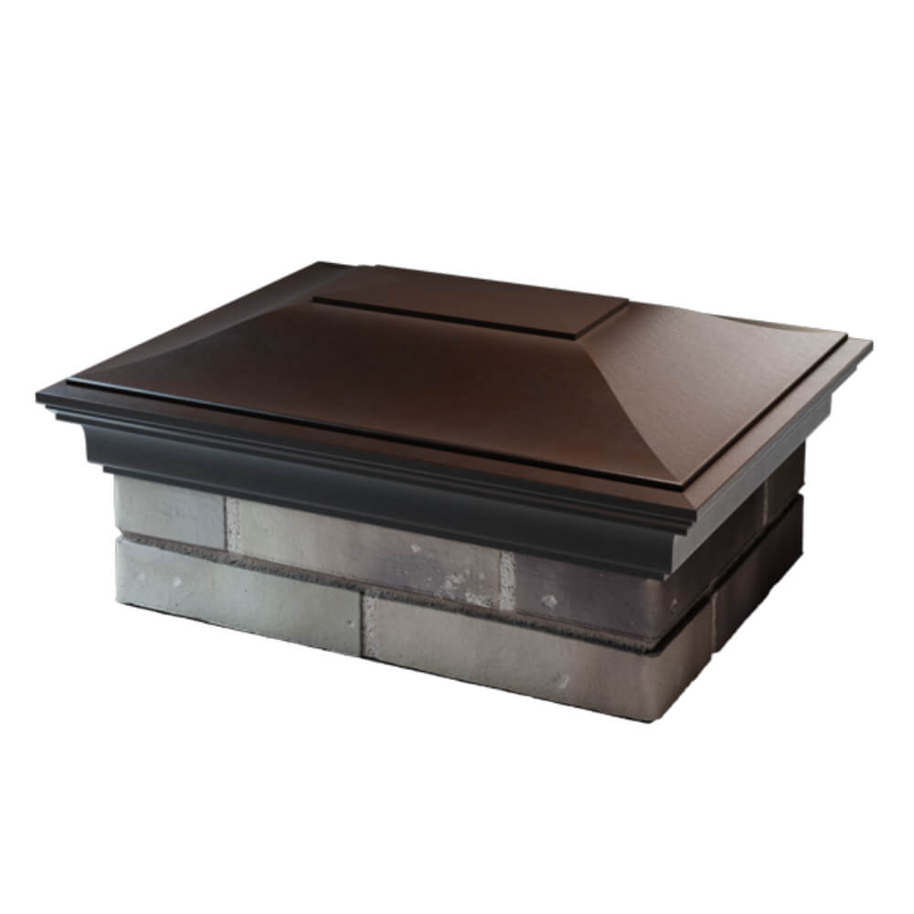 Колпак Zking Монблан Коричневый на столб 2х1.5 кирпича (515х385мм) в Магнитогорске фото