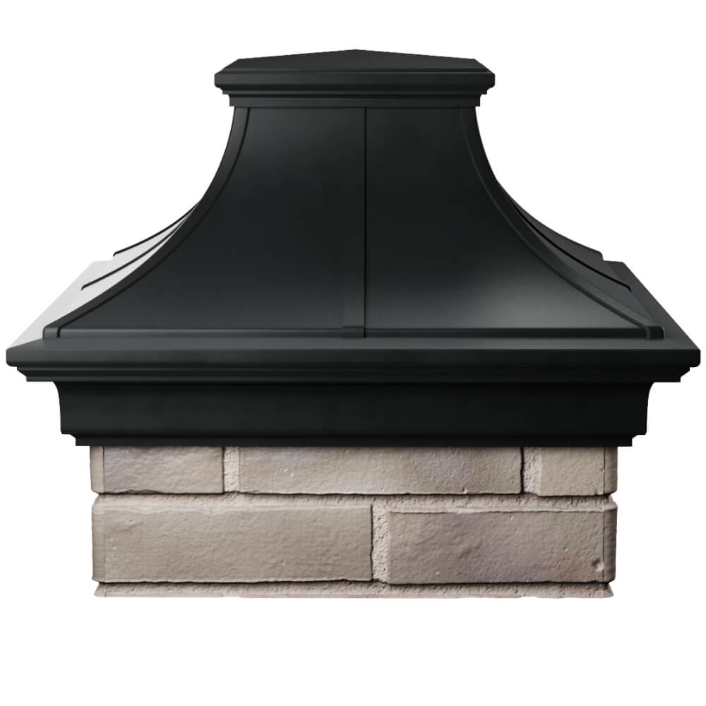 Колпак Zking Монблан Премиум Черный на столб 1.5х1.5 кирпича (385х385мм) Магнитогорск фото