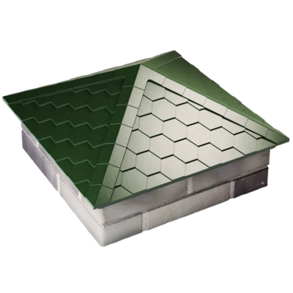 Колпак Zking Эверест Зеленый на столб 2х2 кирпича (535х535мм) Магнитогорск фото