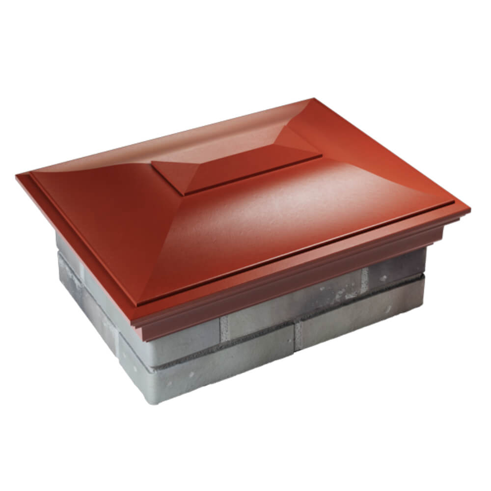 Колпак Zking Монблан Красный на столб 2х1.5 кирпича (515х385мм) Магнитогорск фото