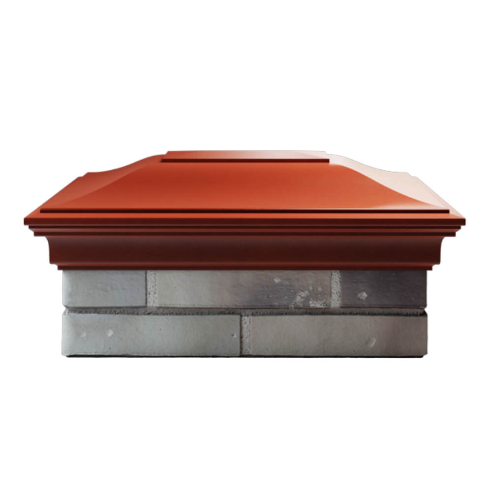 Колпак Zking Монблан Красный на столб 2х1.5 кирпича (515х385мм) в Магнитогорске фото