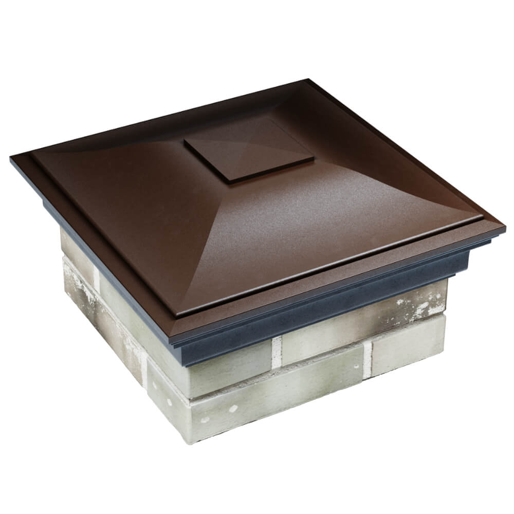 Колпак Zking Монблан Коричневый на столб 1.5х1.5 кирпича (385х385мм) в Магнитогорске фото