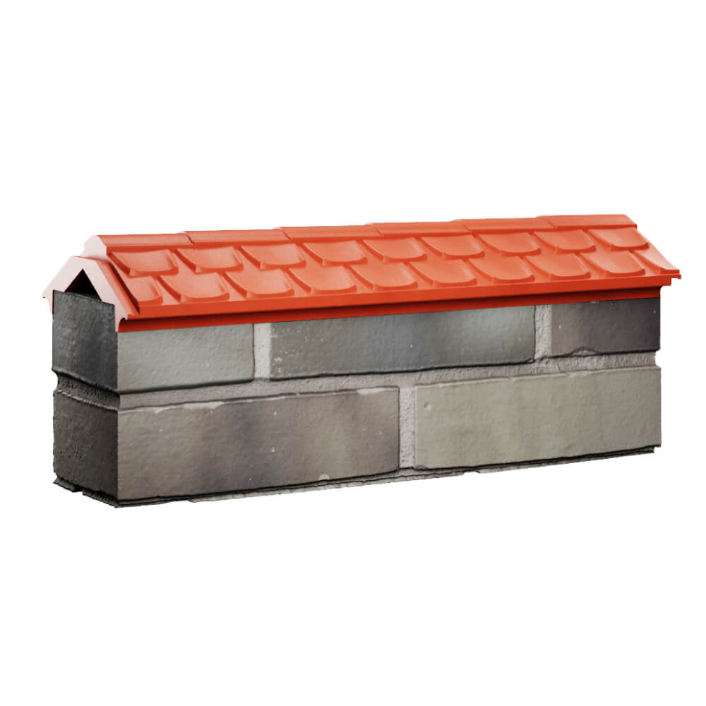 Парапет Zking Эльбрус Красный с посадкой на 0.5 кирпича (130мм) Магнитогорск фото