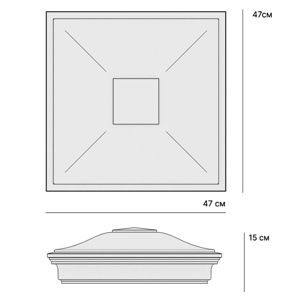 Колпак Zking Монблан Коричневый на столб 1.5х1.5 кирпича (385х385мм) в Магнитогорске фото