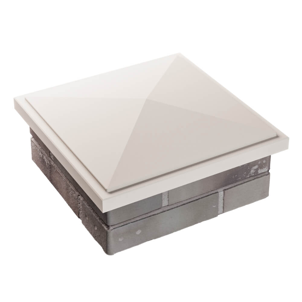 Колпак Zking БонаМоно Бежевый на столб 1.5х1.5 кирпича (385х385, 400х400мм) в Магнитогорске фото