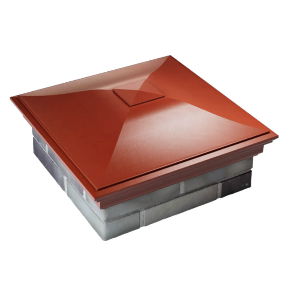 Колпак Zking Монблан Красный на столб 2х2 кирпича (515х515мм) Магнитогорск фото