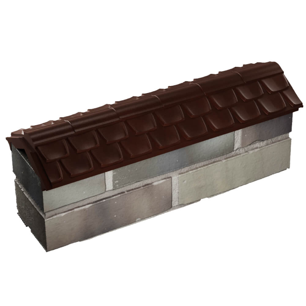 Парапет Zking Эльбрус Коричневый с посадкой на 0.5 кирпича (130мм) в Магнитогорске фото