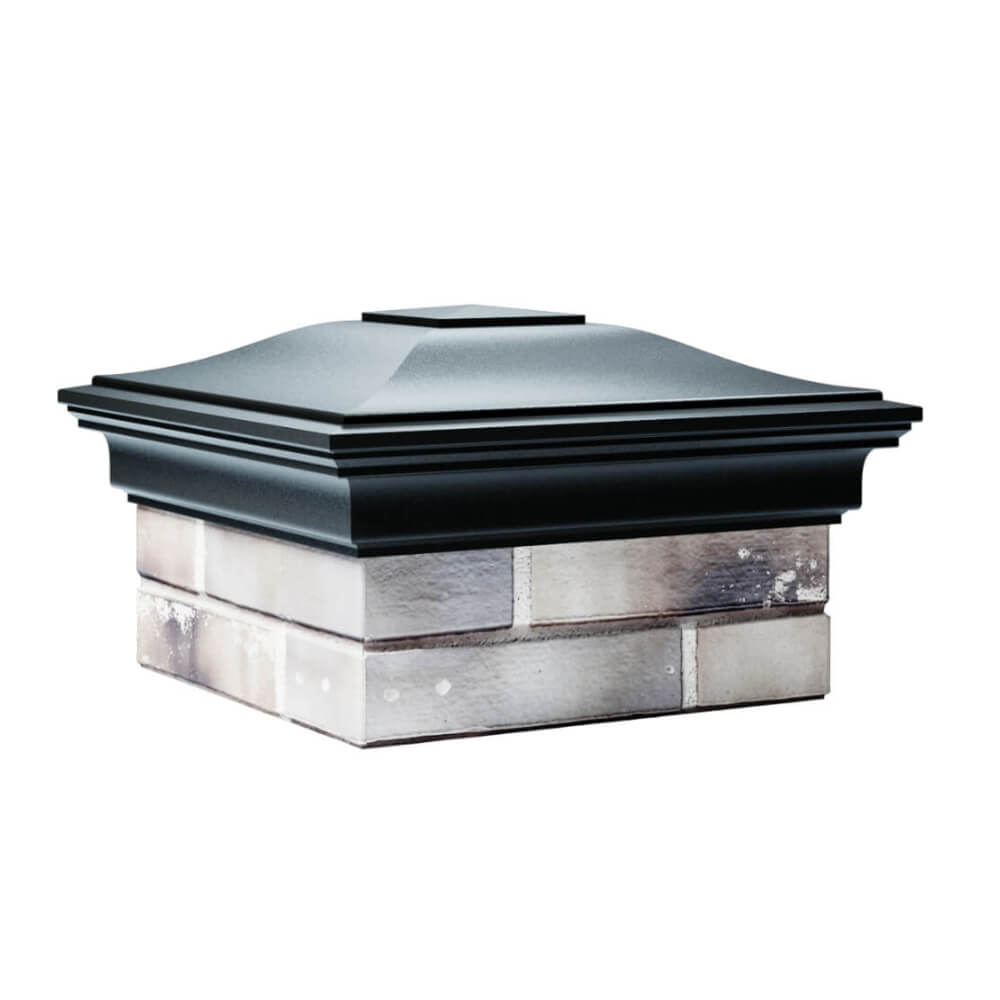 Колпак Zking Монблан Черный на столб 1.5х1.5 еврокирпича 0.7НФ (355х355мм) в Магнитогорске фото