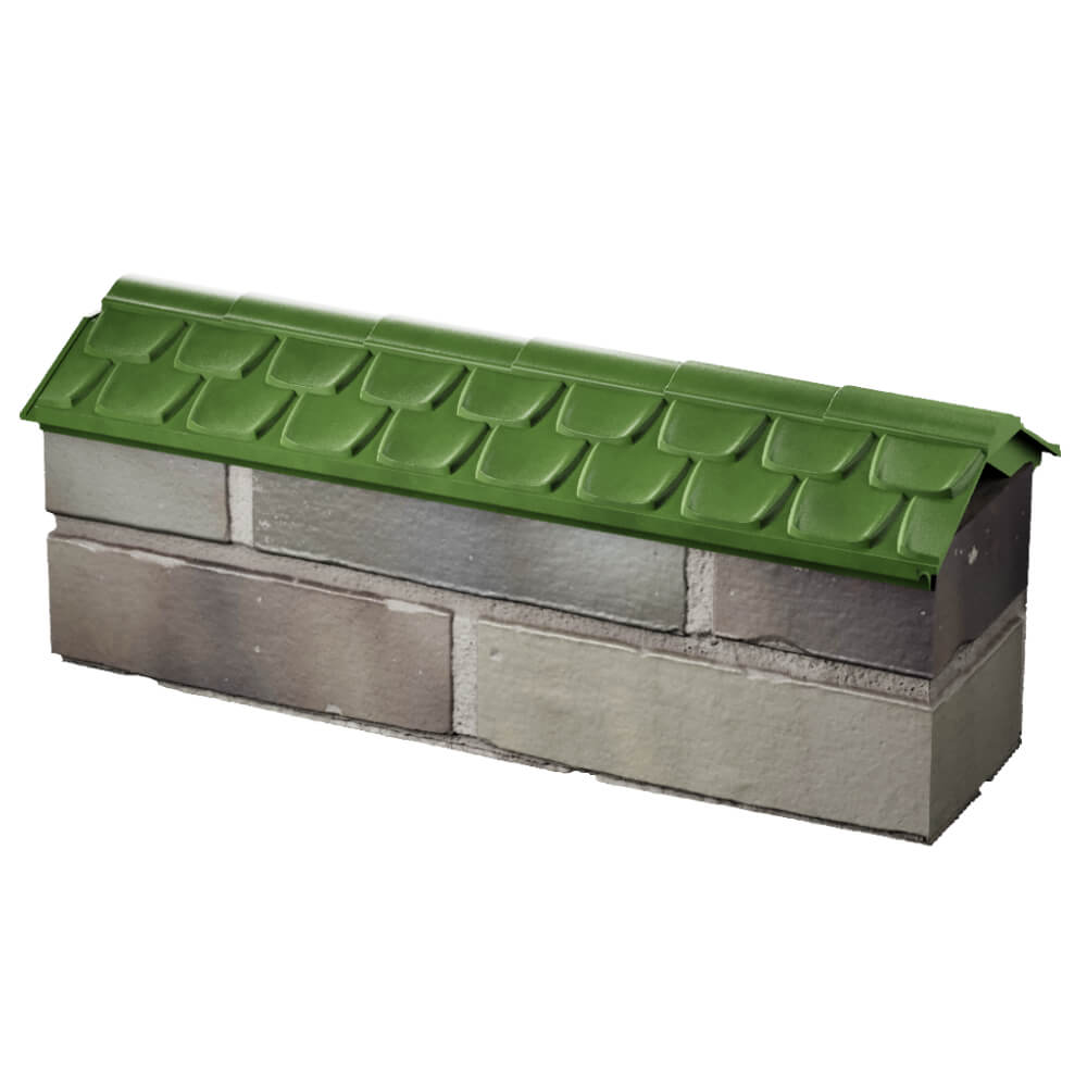 Парапет Zking Эльбрус Зеленый с посадкой на 0.5 кирпича (130мм) в Магнитогорске фото