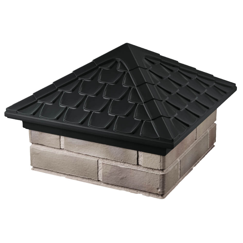 Колпак Zking Эльбрус Черный на столб 1.5х1.5 кирпича (385х385мм) в Магнитогорске фото