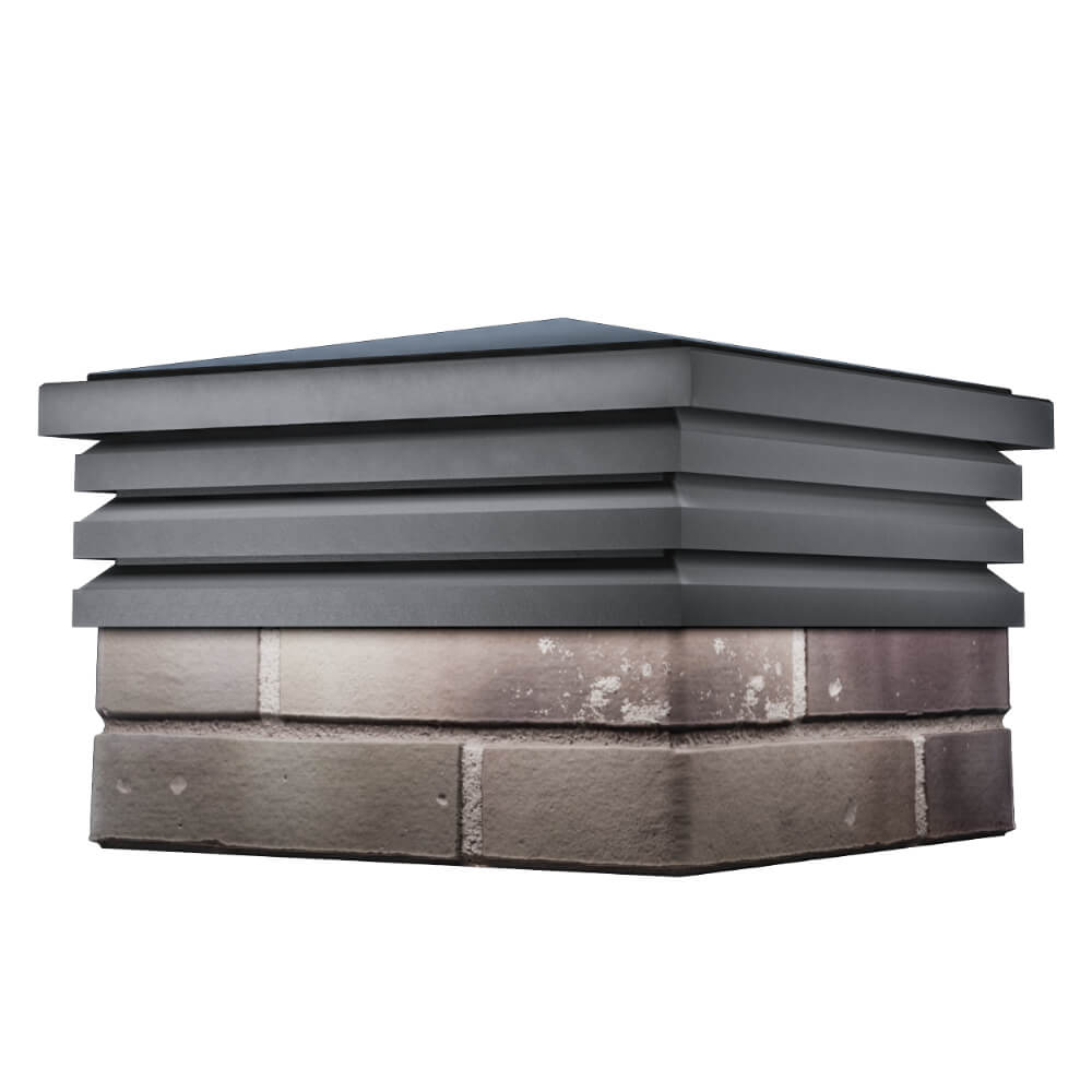 Колпак Zking Бона ХайТек Серый на столб 1.5х1.5 кирпича (385х385мм) в Магнитогорске фото