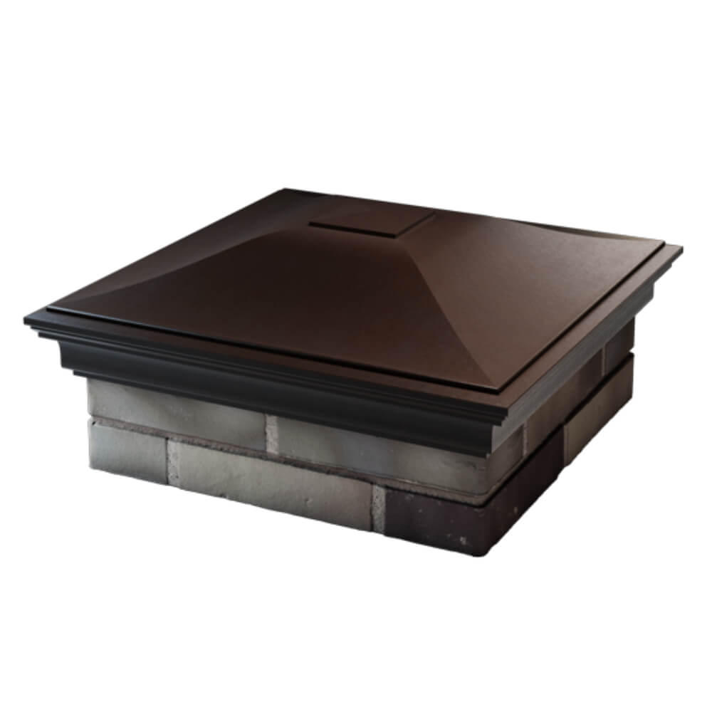 Колпак Zking Монблан Коричневый на столб 2х2 кирпича (515х515мм) в Магнитогорске фото