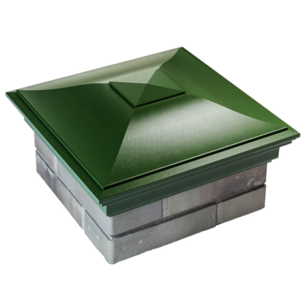 Колпак Zking Монблан Зеленый на столб 1.5х1.5 кирпича (385х385мм) в Магнитогорске фото