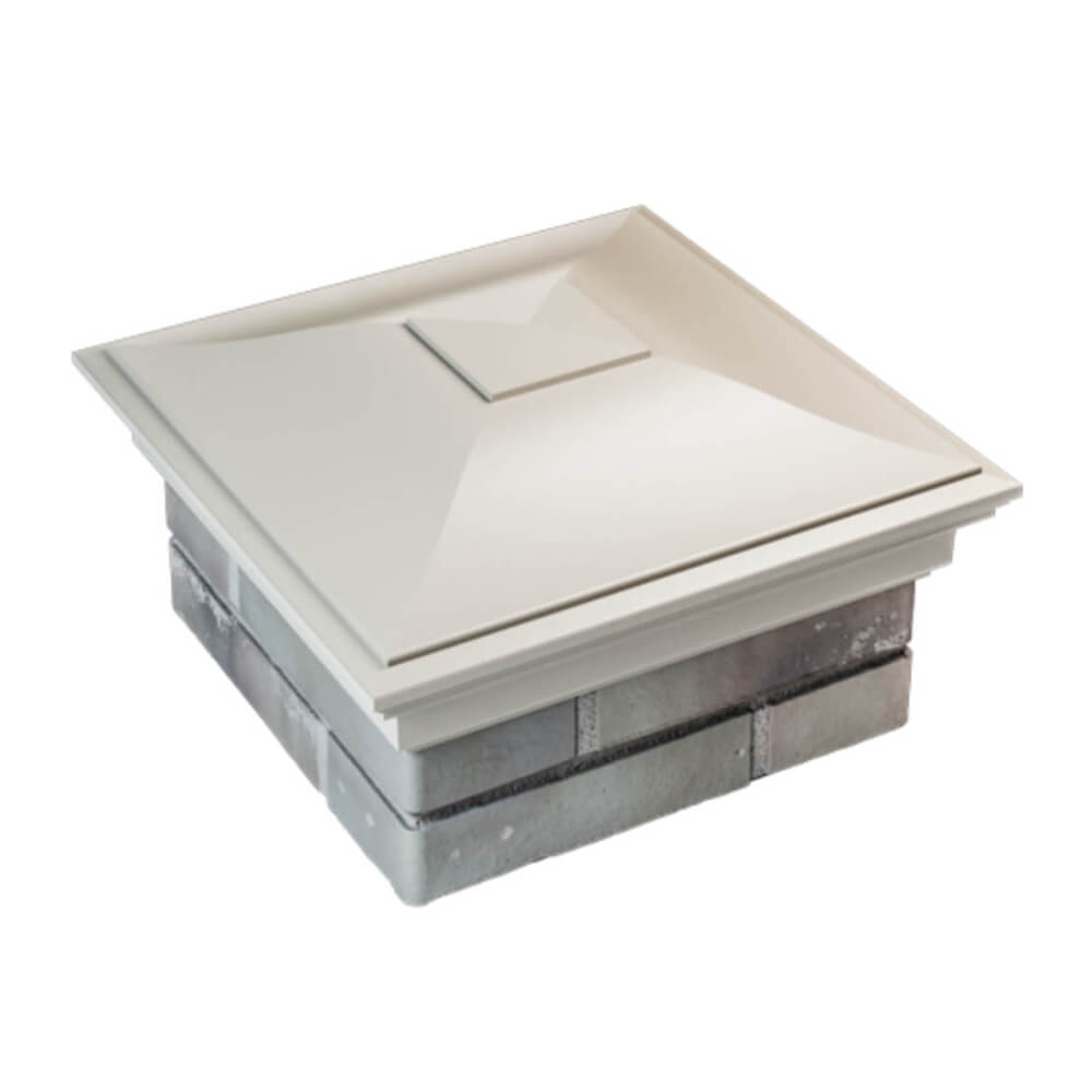 Колпак Zking Монблан Бежевый на столб 1.5х1.5 еврокирпича 0.7НФ (355х355мм) в Магнитогорске фото