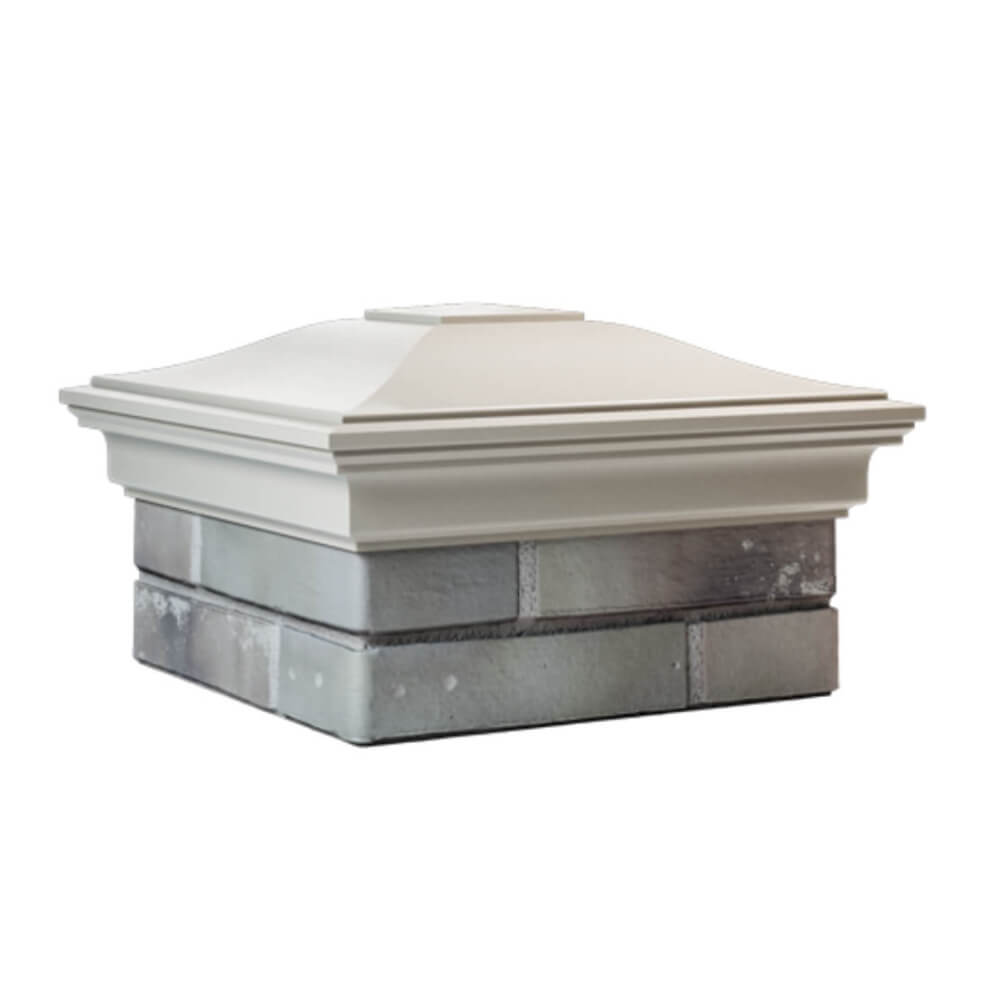 Колпак Zking Монблан Бежевый на столб 1.5х1.5 еврокирпича 0.7НФ (355х355мм) в Магнитогорске фото