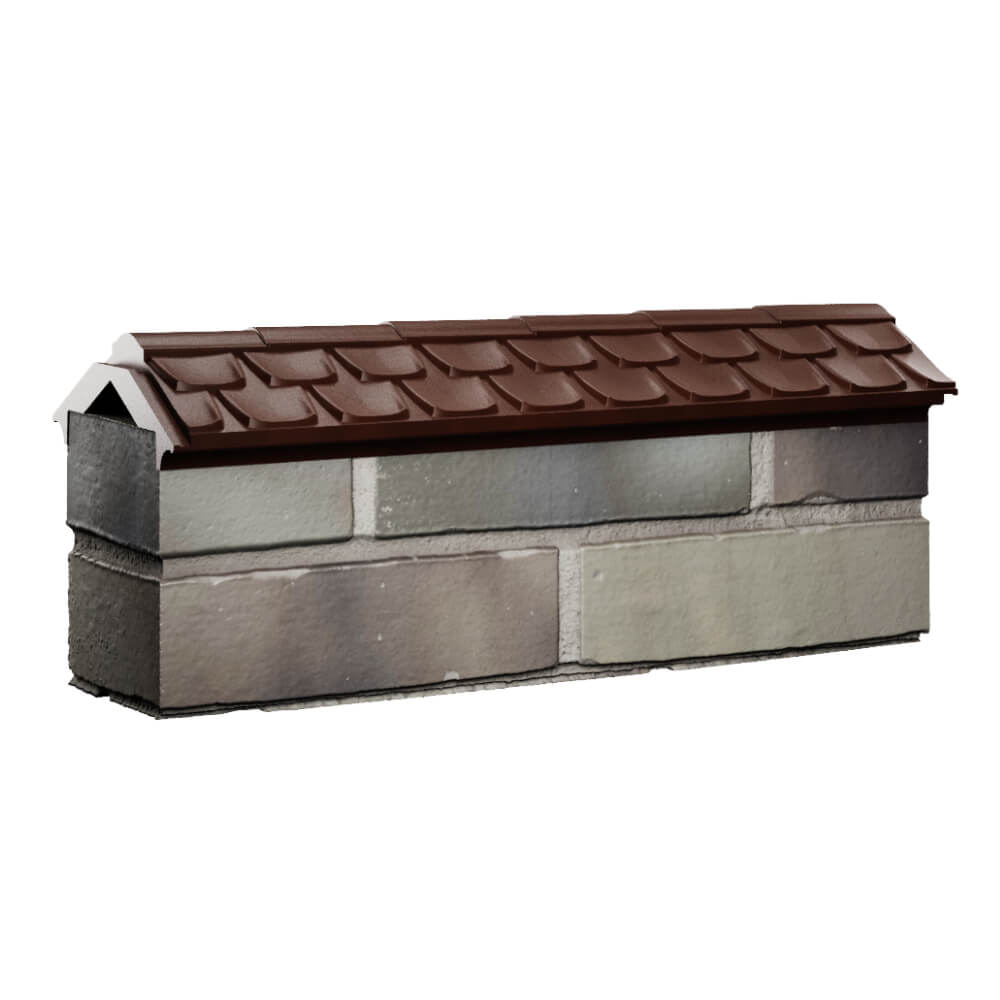 Парапет Zking Эльбрус Коричневый с посадкой на 0.5 кирпича (130мм) Магнитогорск фото