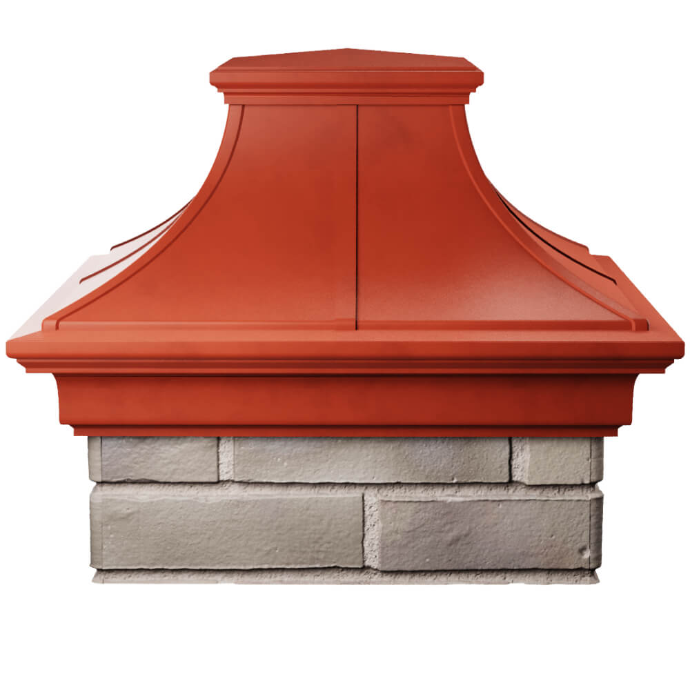 Колпак Zking Монблан Премиум Красный на столб 1.5х1.5 кирпича (385х385мм) Магнитогорск фото