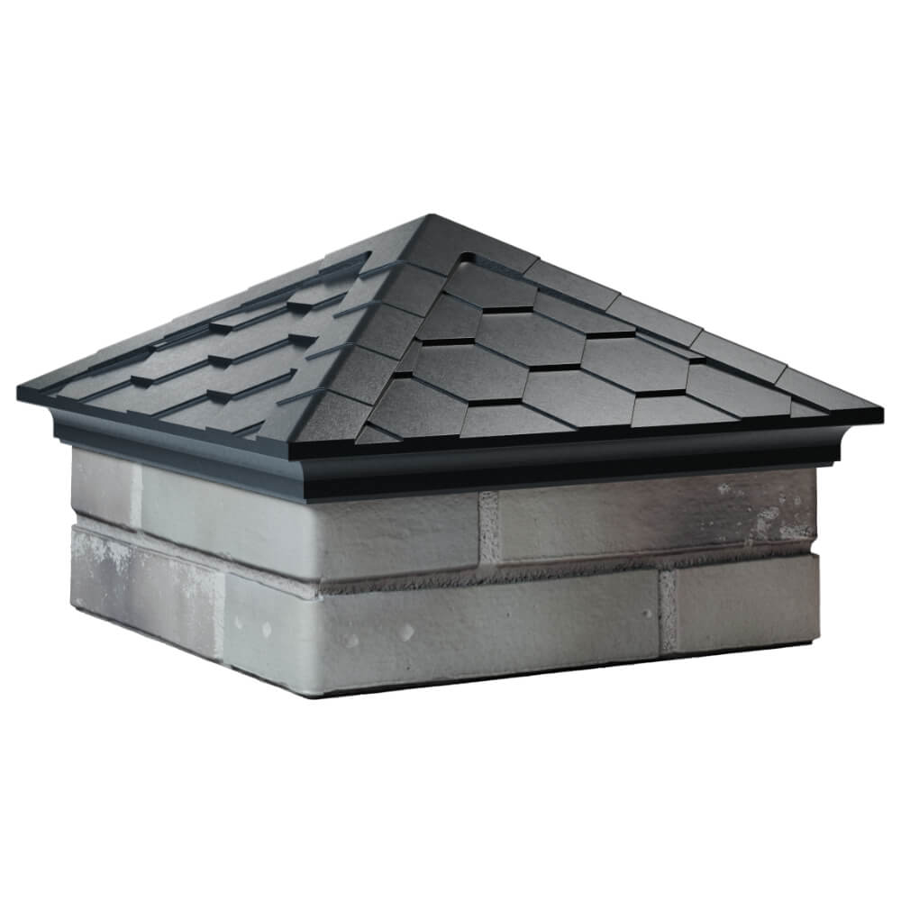 Колпак Zking Эверест Черный на столб 1.5х1.5 кирпича (390х390мм) в Магнитогорске фото