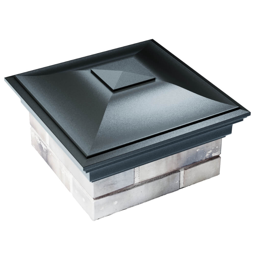 Колпак Zking Монблан Черный на столб 1.5х1.5 кирпича (385х385мм) в Магнитогорске фото