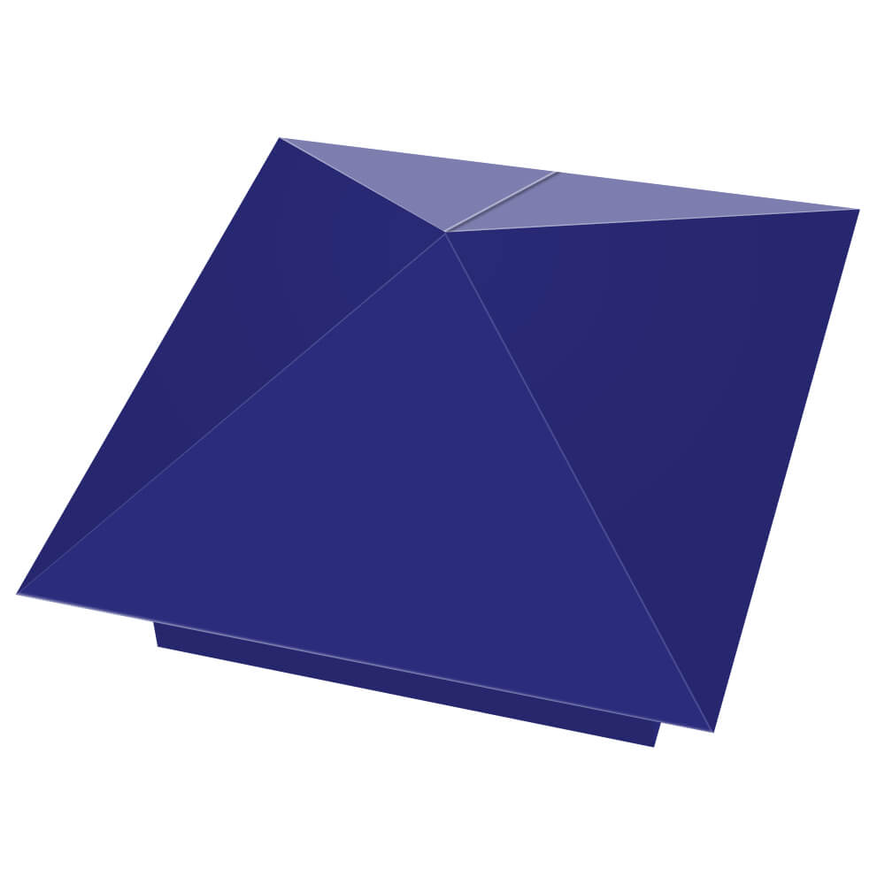 Колпак металлический 400х400мм RAL5002 Синий Ультрамарин заборный Магнитогорск фото