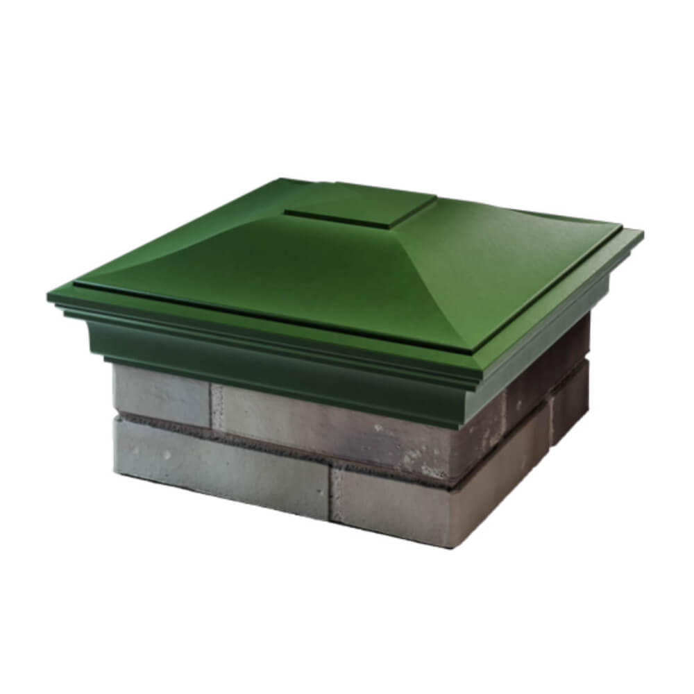 Колпак Zking Монблан Зеленый на столб 1.5х1.5 еврокирпича 0.7НФ (355х355мм) в Магнитогорске фото