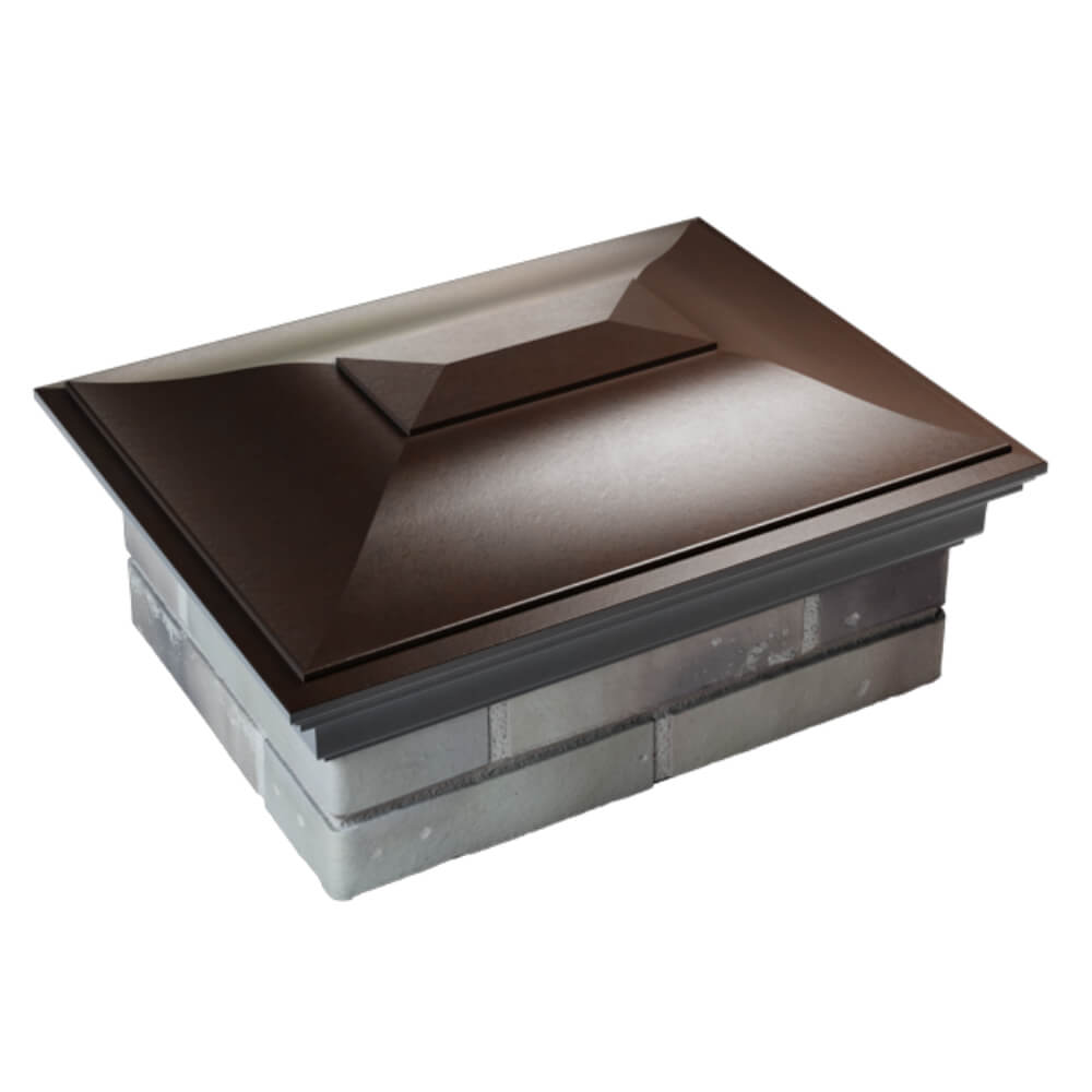 Колпак Zking Монблан Коричневый на столб 2х1.5 кирпича (515х385мм) Магнитогорск фото