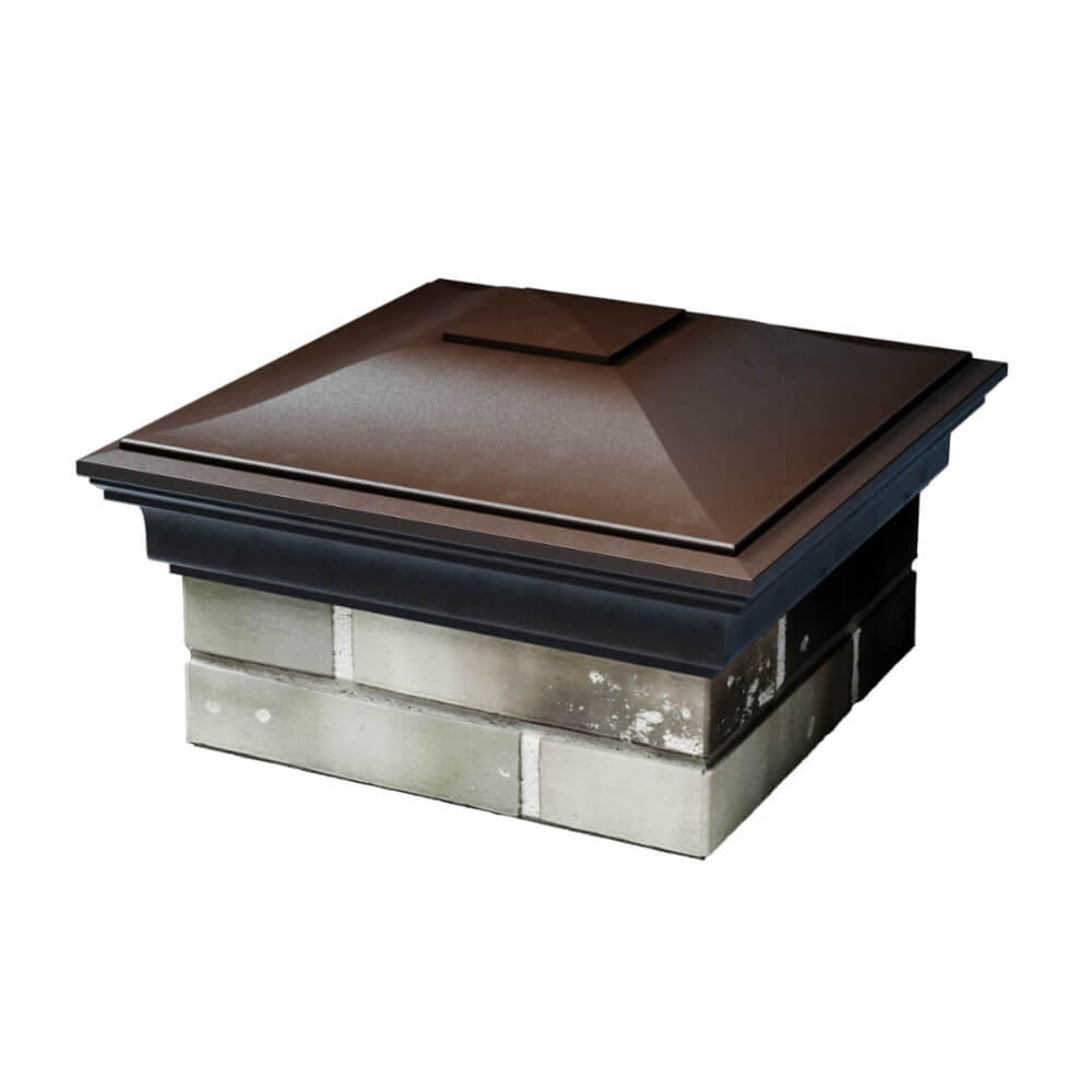 Колпак Zking Монблан Коричневый на столб 1.5х1.5 еврокирпича 0.7НФ (355х355мм) в Магнитогорске фото