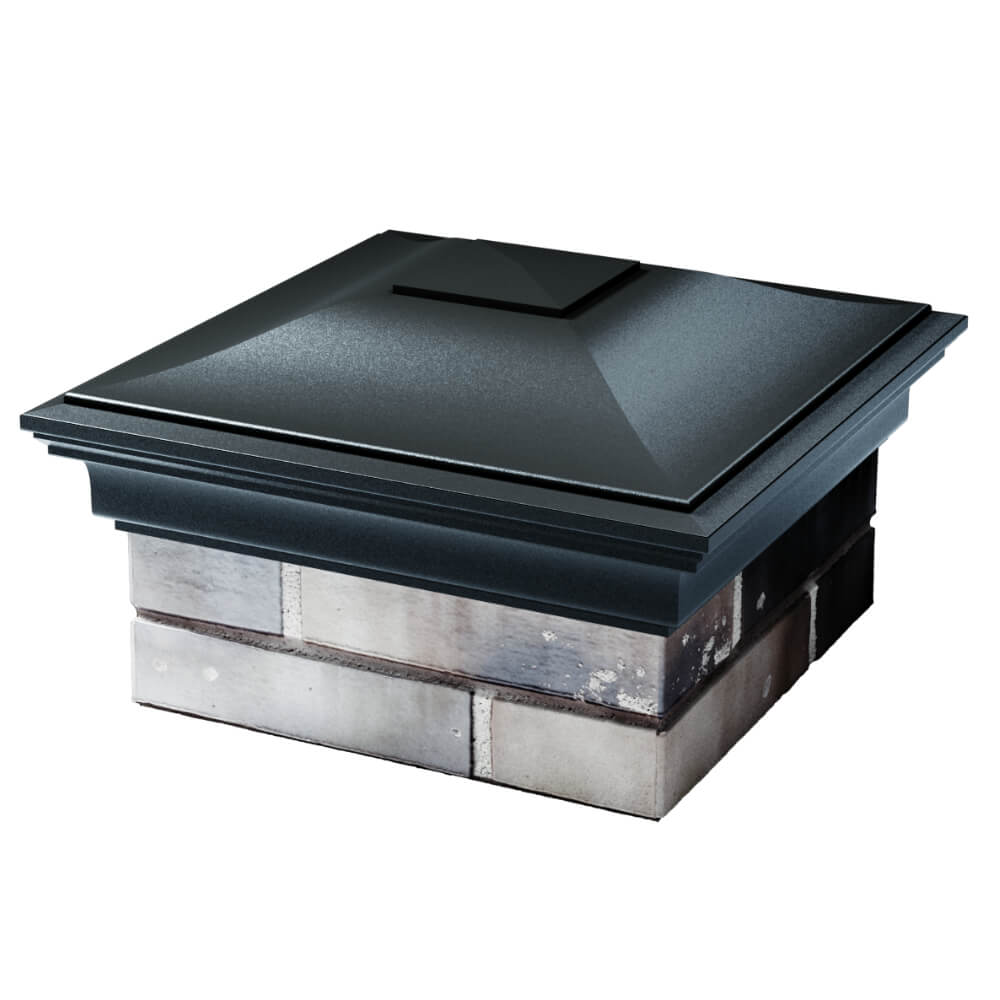 Колпак Zking Монблан Черный на столб 1.5х1.5 кирпича (385х385мм) в Магнитогорске фото