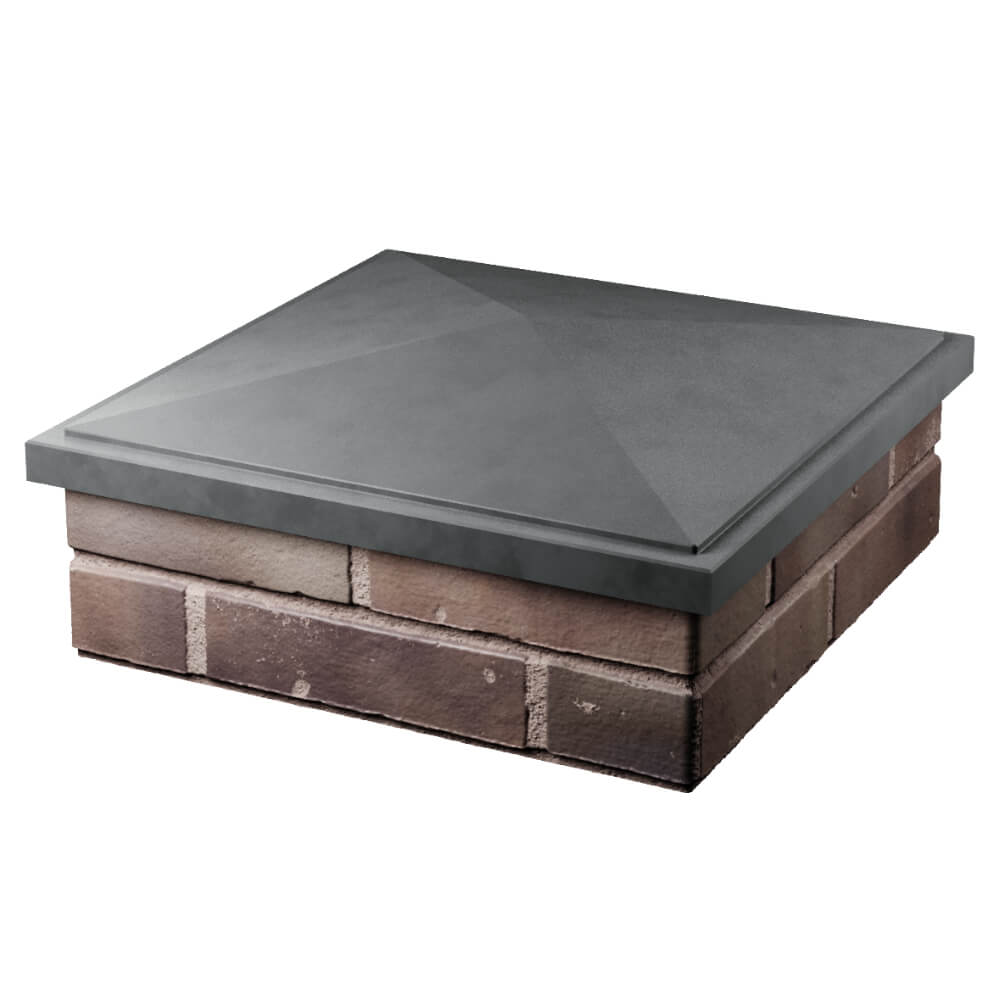 Колпак Zking БонаМоно Серый на столб 2х2 кирпича (515х515, 530х530мм) в Магнитогорске фото