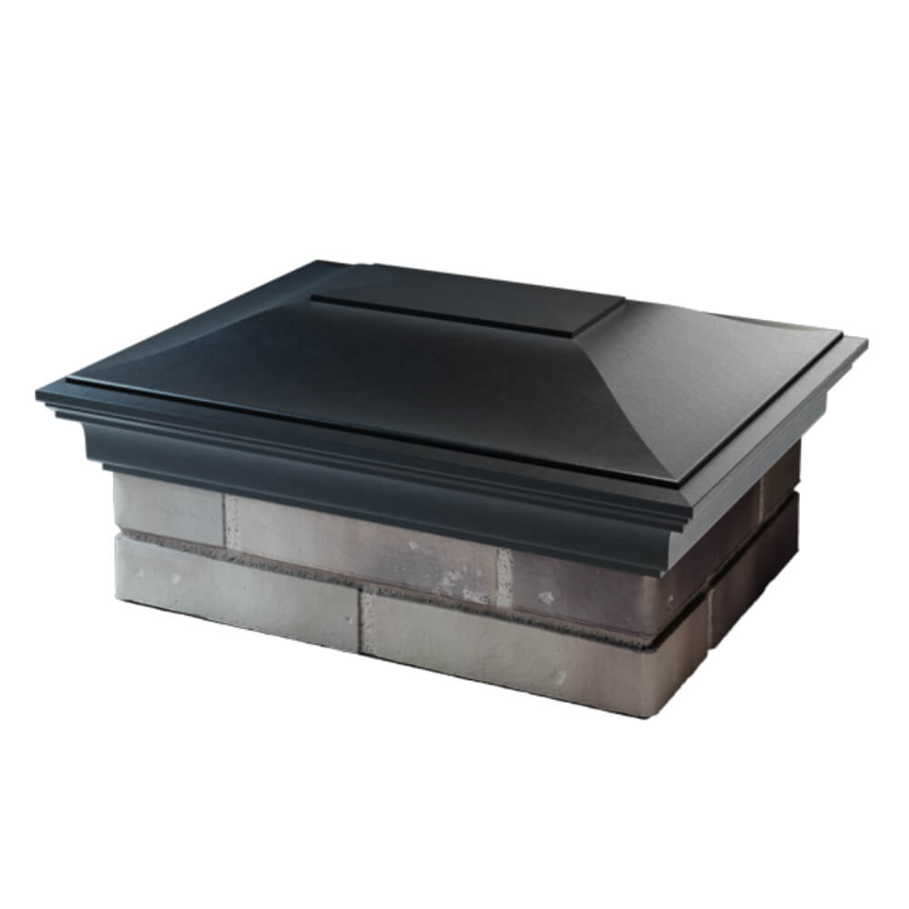 Колпак Zking Монблан Черный на столб 2х1.5 кирпича (515х385мм) в Магнитогорске фото