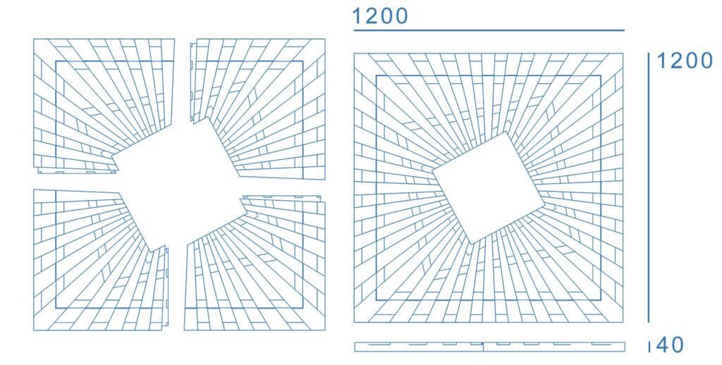 Приствольная решетка для дерева ZKING ATMOSPHERE 1.2х1.2м Черная в Магнитогорске фото