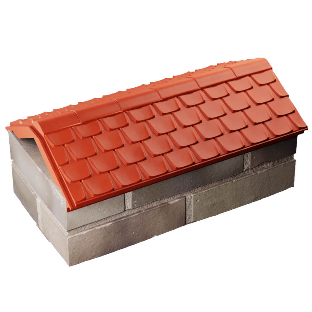 Парапет Zking Эльбрус Красный с посадкой на 1 кирпич (255мм) в Магнитогорске фото