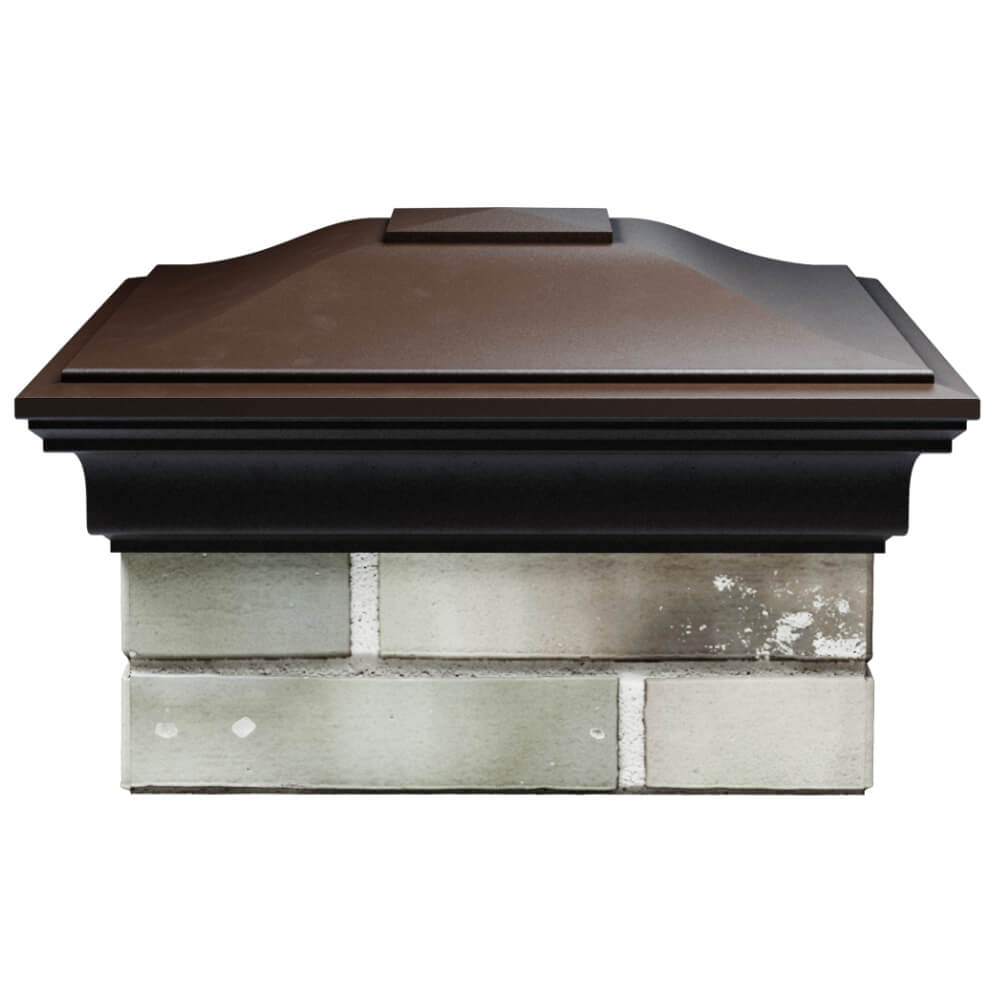 Колпак Zking Монблан Коричневый на столб 1.5х1.5 кирпича (385х385мм) Магнитогорск фото