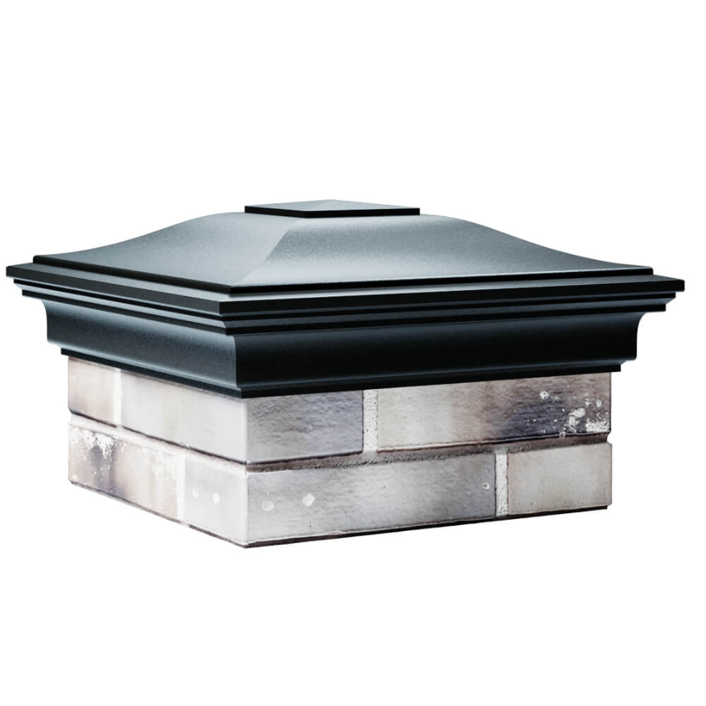 Колпак Zking Монблан Черный на столб 1.5х1.5 кирпича (385х385мм) в Магнитогорске фото