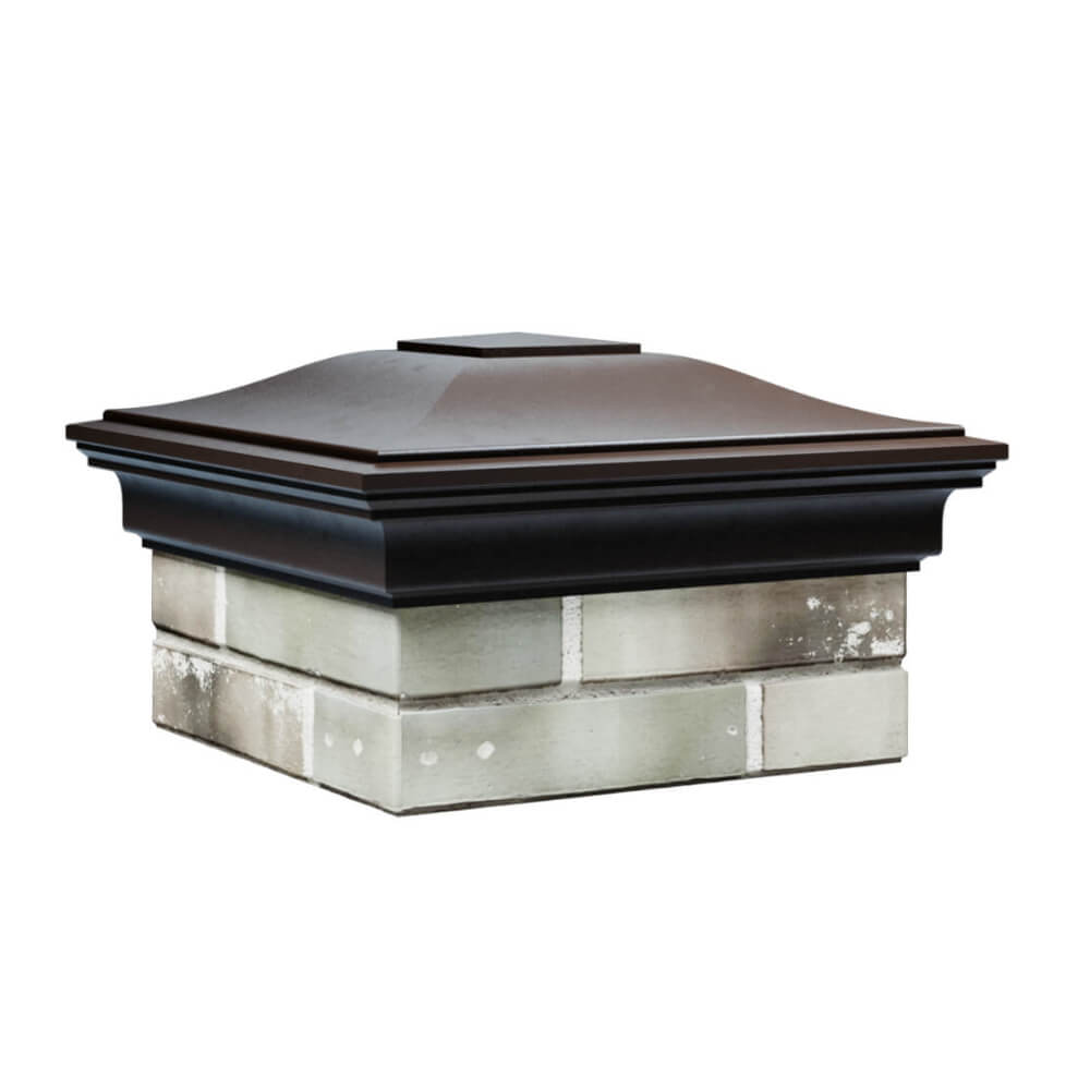 Колпак Zking Монблан Коричневый на столб 1.5х1.5 еврокирпича 0.7НФ (355х355мм) в Магнитогорске фото