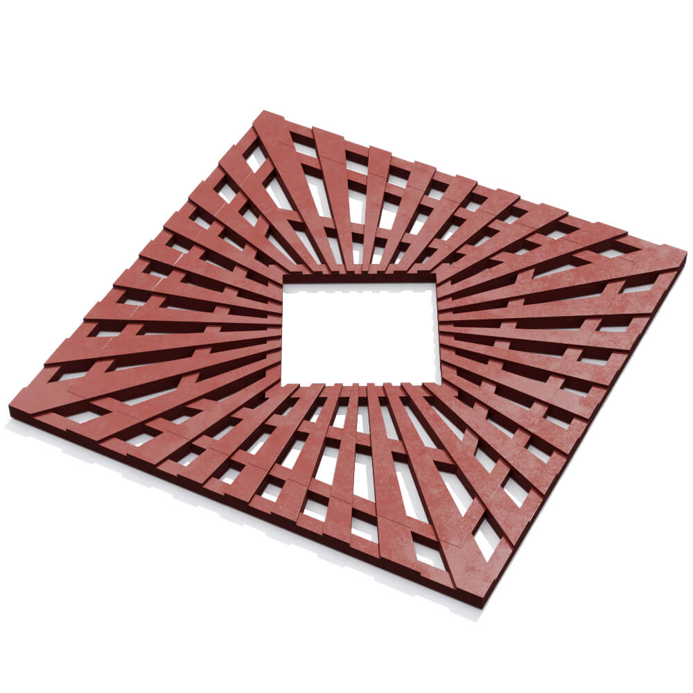 Приствольная решетка для дерева ZKING ATMOSPHERE 1.2х1.2м Красная в Магнитогорске фото