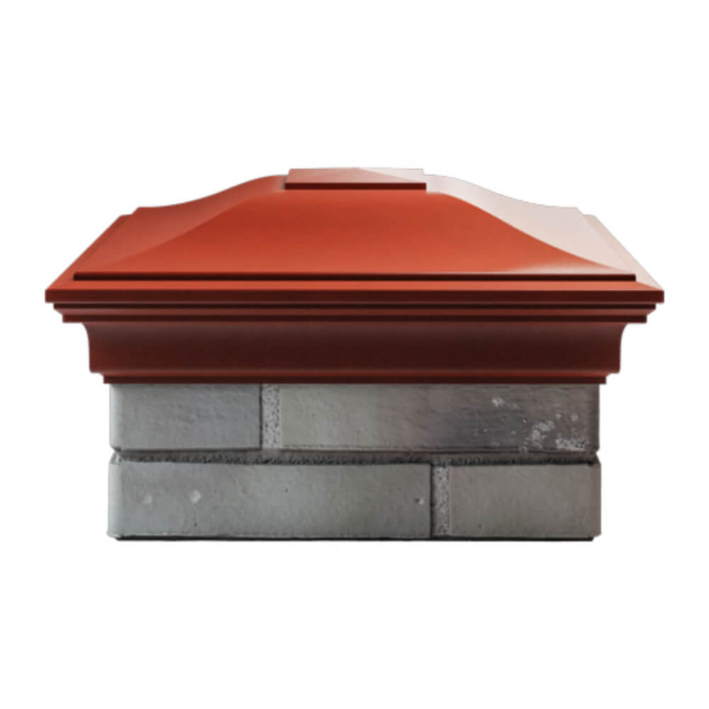 Колпак Zking Монблан Красный на столб 1.5х1.5 еврокирпича 0.7НФ (355х355мм) Магнитогорск фото