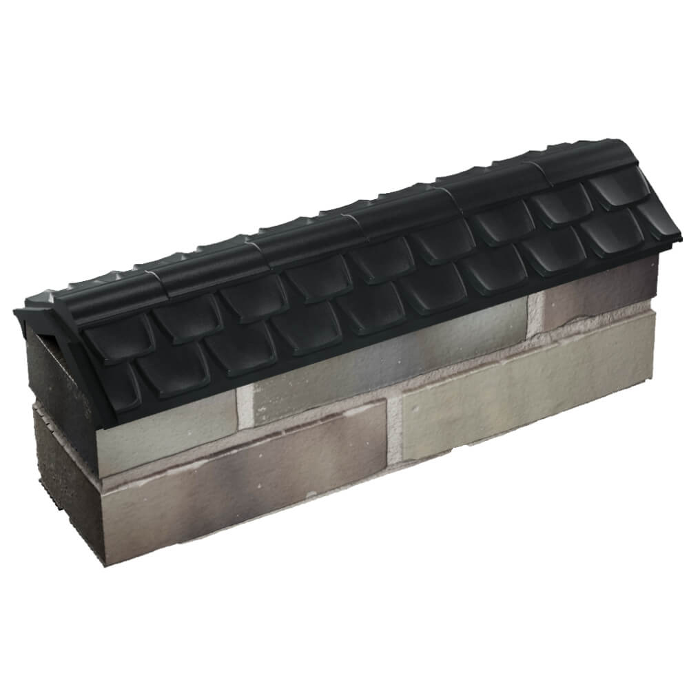 Парапет Zking Эльбрус Черный с посадкой на 0.5 кирпича (130мм) в Магнитогорске фото