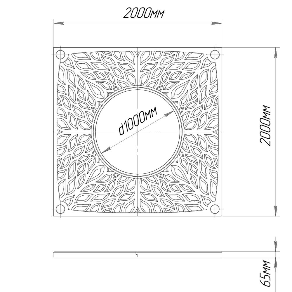 Приствольная решетка для дерева ZKING CRUST 2х2м Черная в Магнитогорске фото