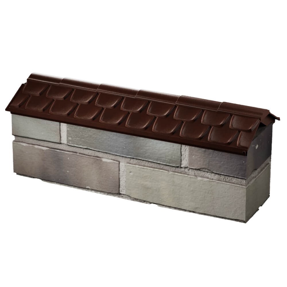 Парапет Zking Эльбрус Коричневый с посадкой на 0.5 кирпича (130мм) в Магнитогорске фото