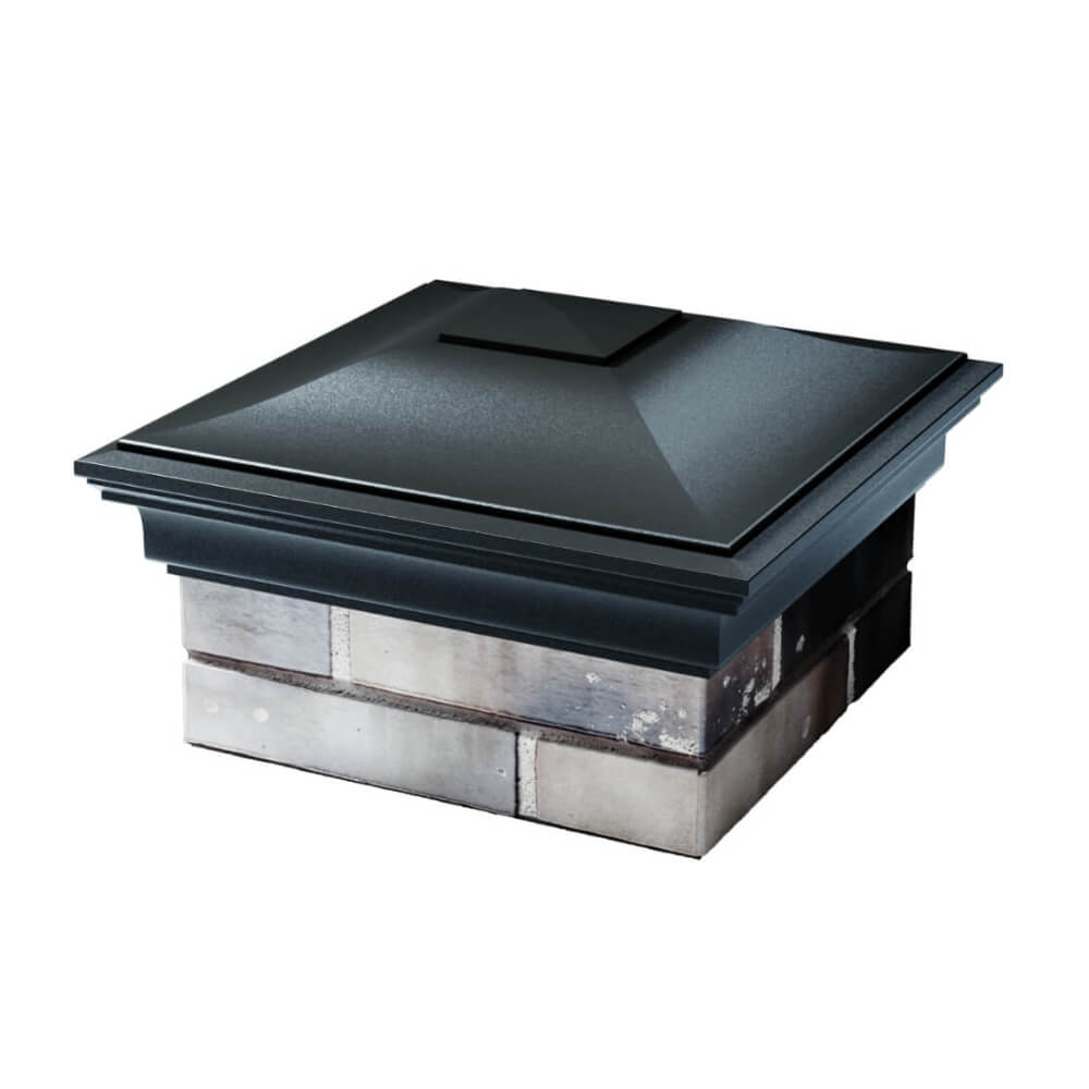 Колпак Zking Монблан Черный на столб 1.5х1.5 еврокирпича 0.7НФ (355х355мм) в Магнитогорске фото