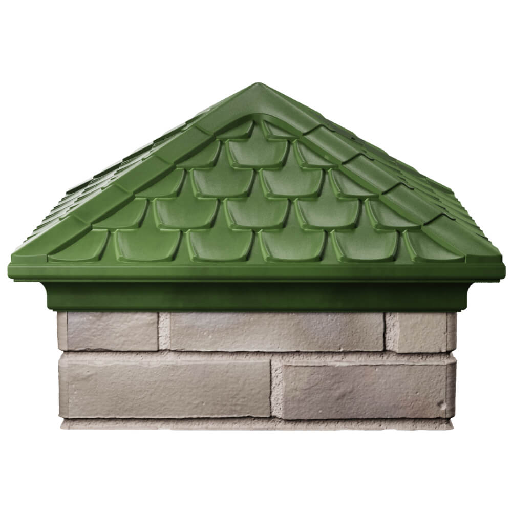 Колпак Zking Эльбрус Зеленый на столб 1.5х1.5 кирпича (385х385мм) Магнитогорск фото