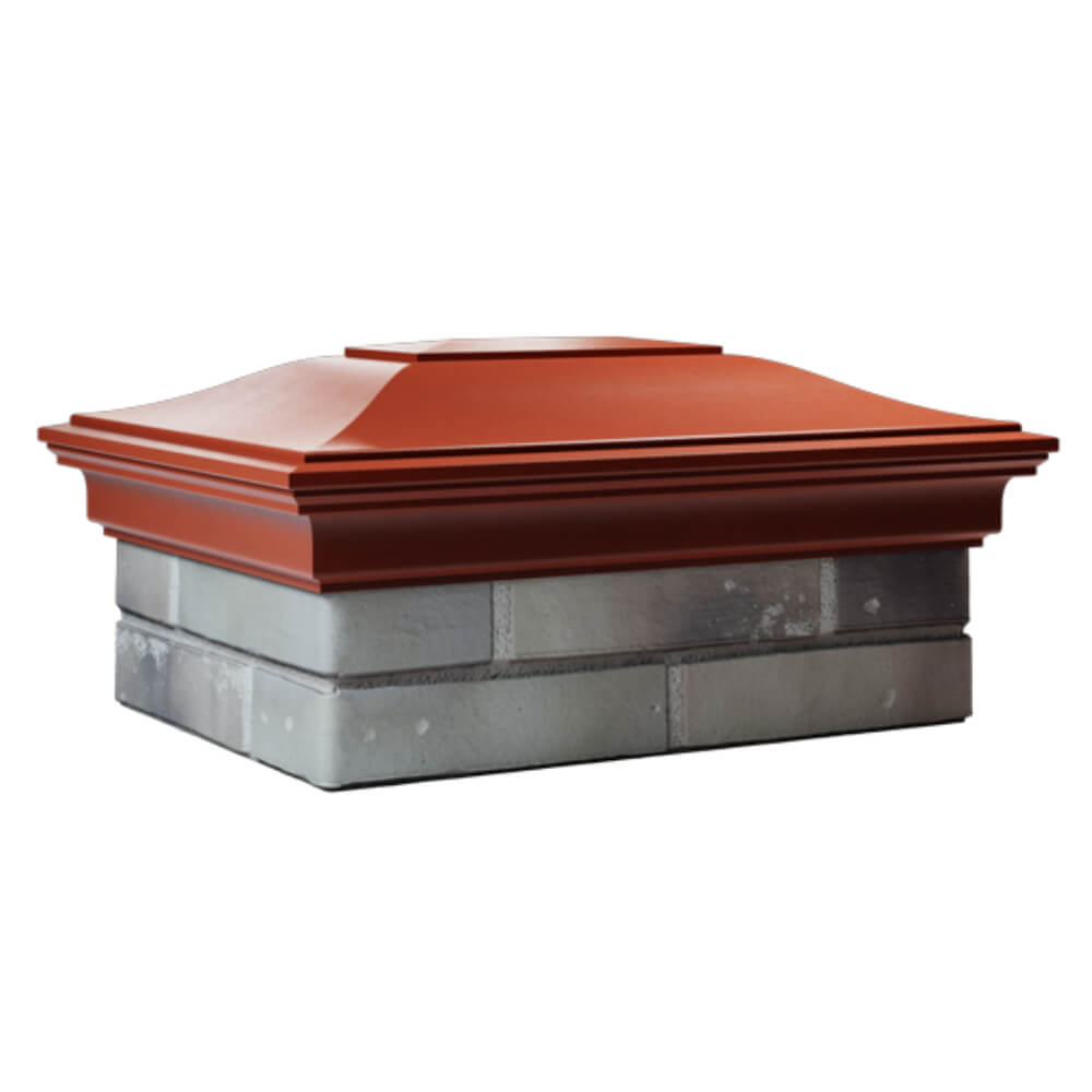 Колпак Zking Монблан Красный на столб 2х1.5 кирпича (515х385мм) в Магнитогорске фото