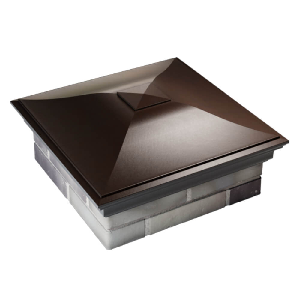 Колпак Zking Монблан Коричневый на столб 2х2 кирпича (515х515мм) Магнитогорск фото