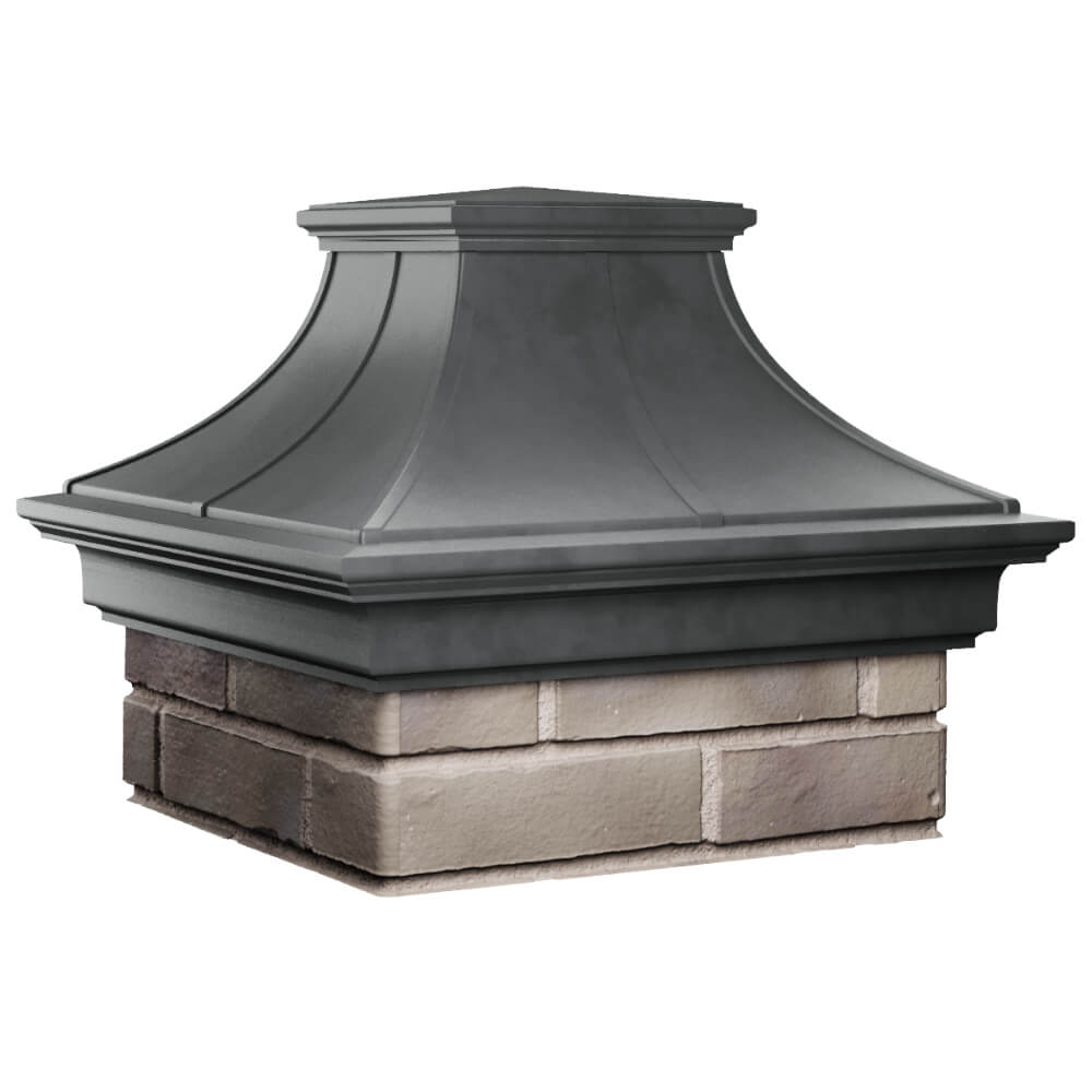 Колпак Zking Монблан Премиум Серый на столб 1.5х1.5 кирпича (385х385мм) в Магнитогорске фото