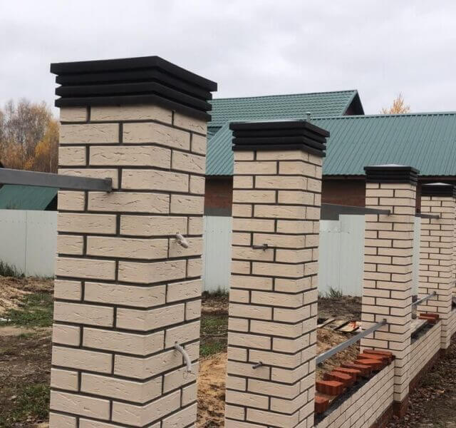 Колпак Zking Бона ХайТек Коричневый на столб 1.5х1.5 кирпича (385х385мм) в Магнитогорске фото